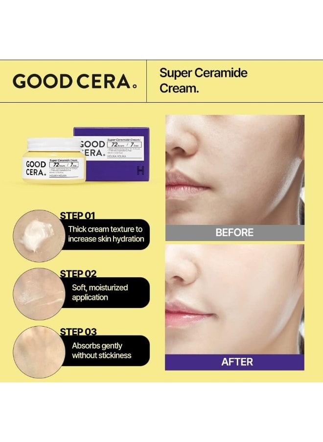 [] Good Cera Super Ceramide Cream 2.03 Fl.Oz. (60Ml) - 72 Hours Long Lasting Moisturizing Facial Cream, Hypoallergenic Ph5.5 Ceramide Cream For Sensitive And Dry Skin