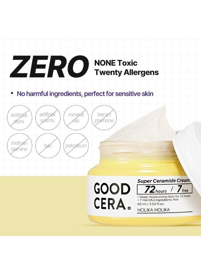 [] Good Cera Super Ceramide Cream 2.03 Fl.Oz. (60Ml) - 72 Hours Long Lasting Moisturizing Facial Cream, Hypoallergenic Ph5.5 Ceramide Cream For Sensitive And Dry Skin