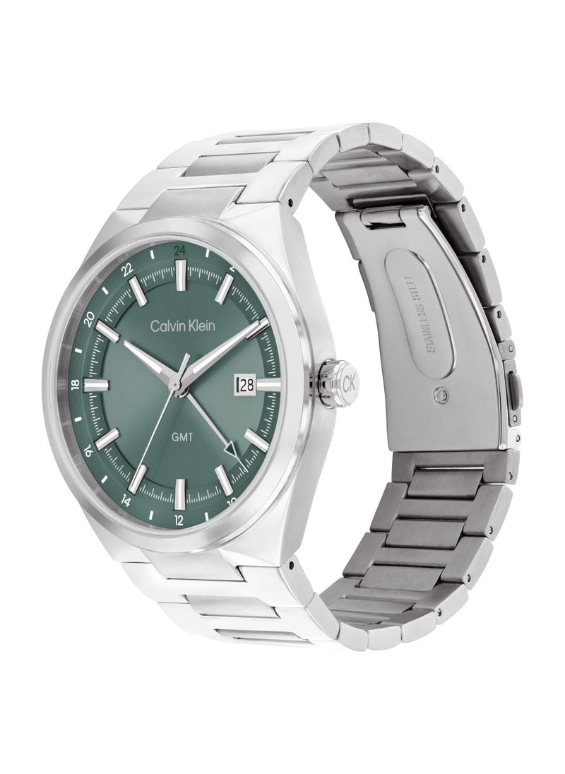 Distinguish Steel Strap Analog Watch