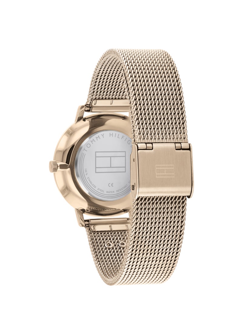 Tea Mesh Strap Analog Watch