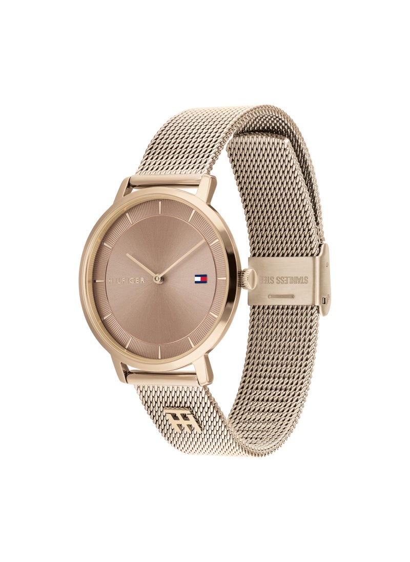 Tea Mesh Strap Analog Watch