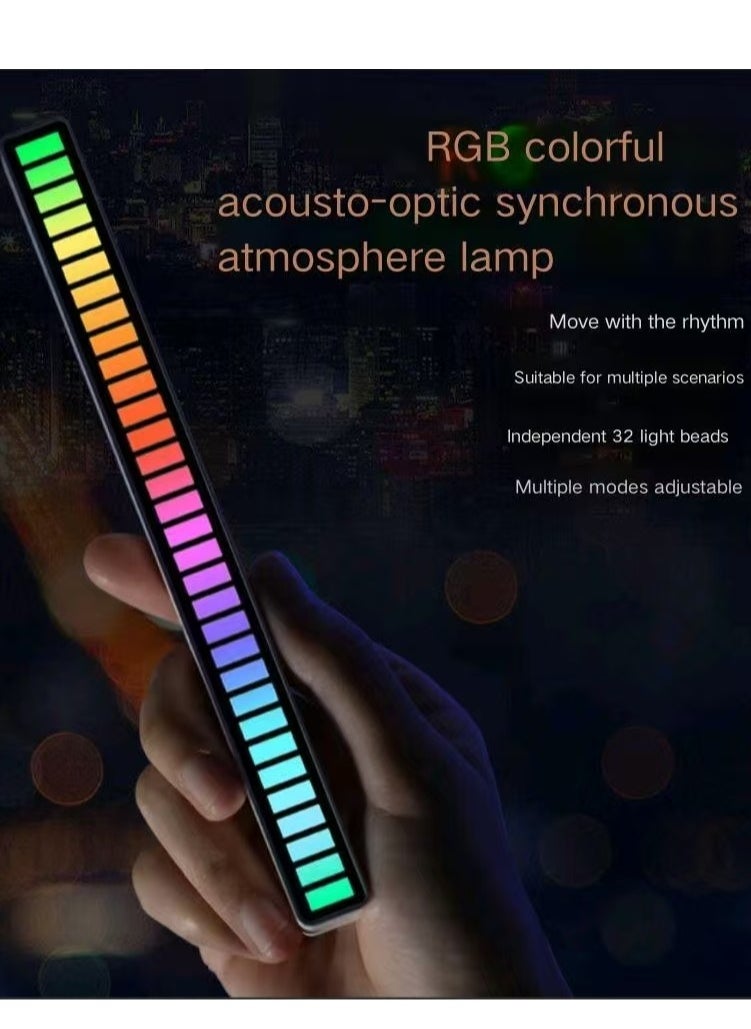 RGB to capture atmospheric light, computer desktop, voice control, esports audio, three-dimensional car music rhythm, dazzling LED sensor light.