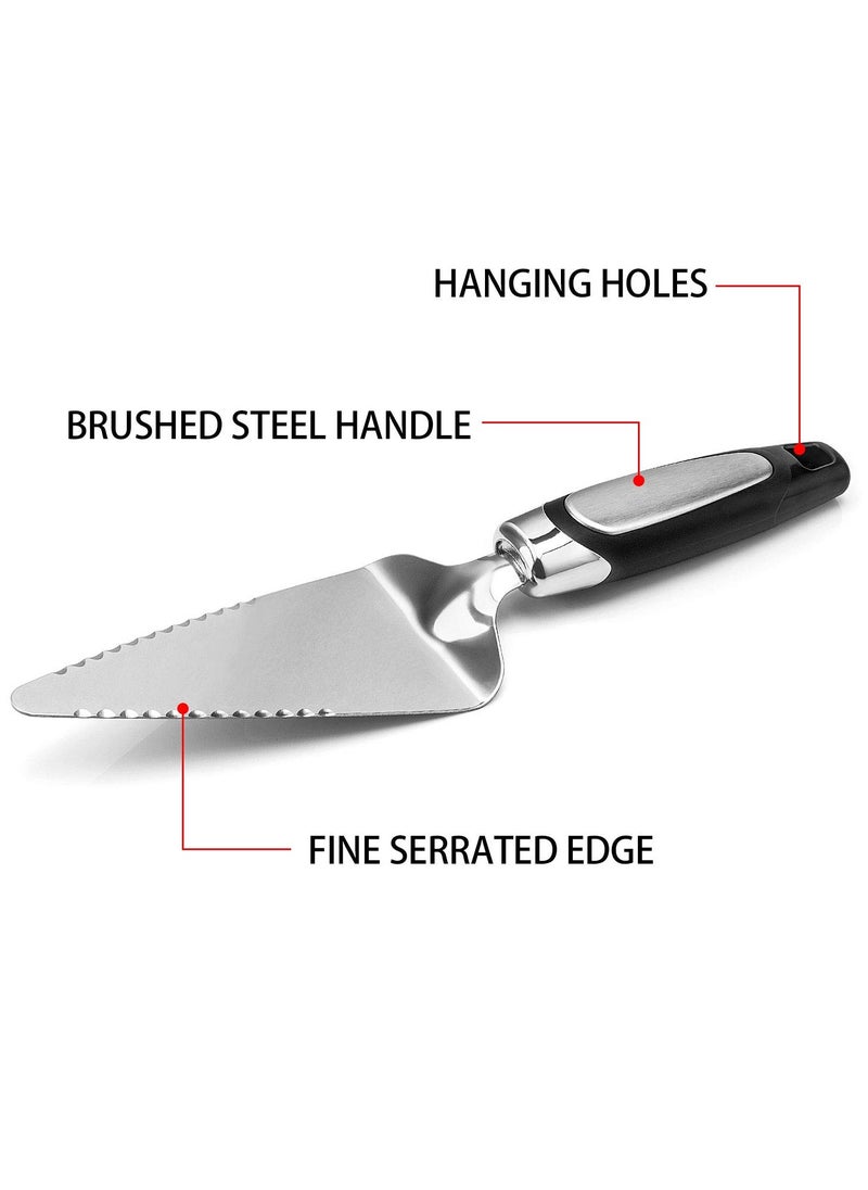 2PCS Flatware Pie Server Stainless Steel Cake Cutter, Pizza/Tart/Dessert Slicer.