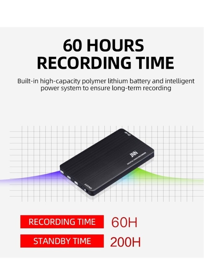 16GB Mini Digital Voice Activated Recorder with USB Charger, Capacity 320 Hours of HD Recording with Playback, 70 Hours Battery Time at Full Charge
