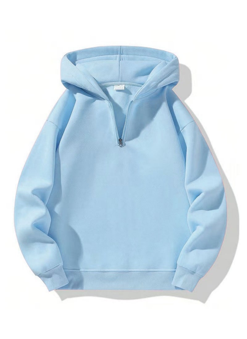 Casual Zipper Hoodie Loose Sports Hoodie