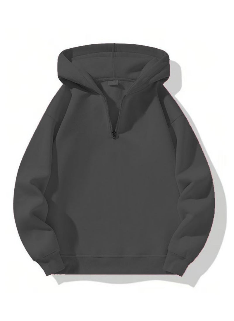 Casual Zipper Hoodie Loose Sports Hoodie