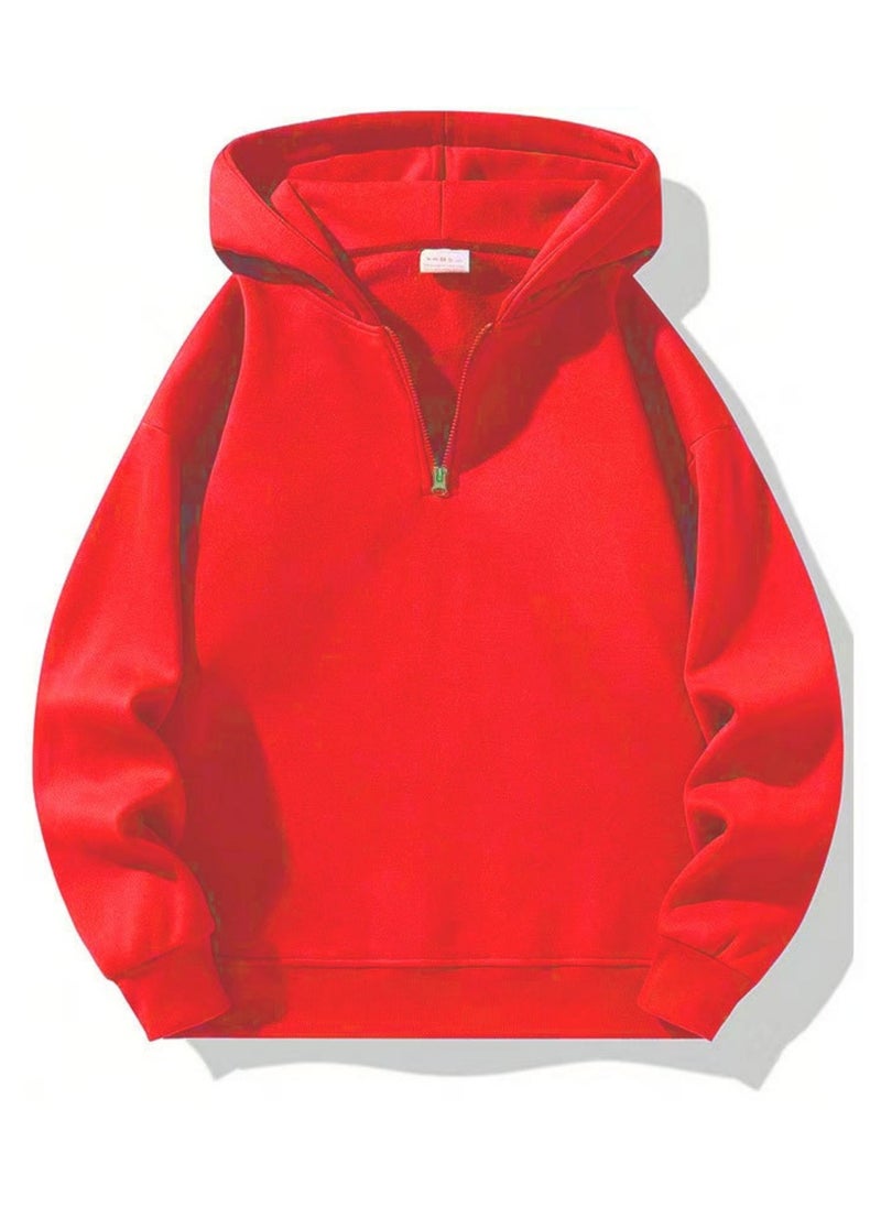 Casual Zipper Hoodie Loose Sports Hoodie