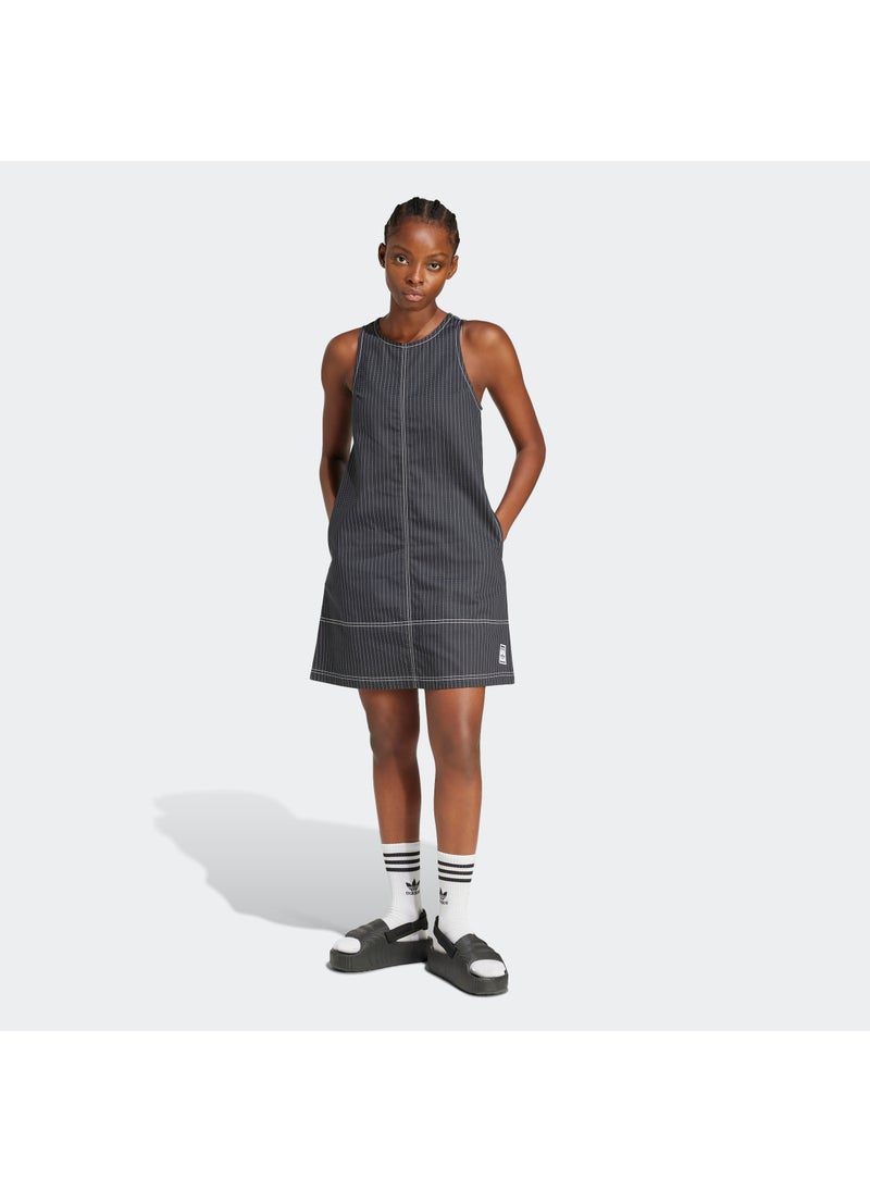 Pinstripe Sleeveless Dress