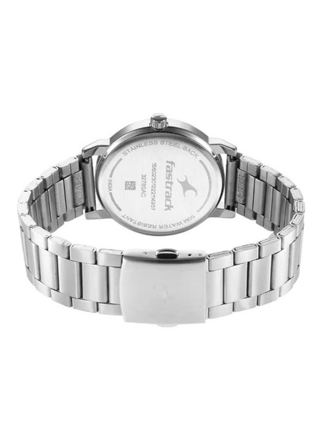 Fastrack Stunners Black Dial Metal Strap Watch for Guys
