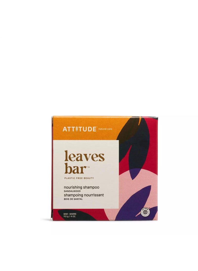 ATTITUDE Hair Shampoo Bar, Plant and Mineral-Based Ingredients, EWG Verified and Plastic-free Beauty Care, Vegan and Cruelty-free, Nourishing, Sandalwood, 4 Oz