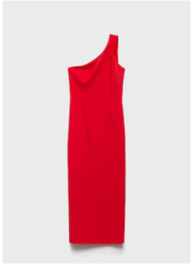 Casual Asymmetrical Bow-Neck Dress