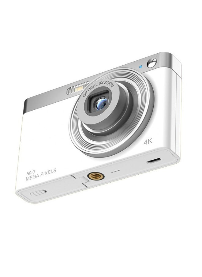 50MP Digital Camera for Photography and Video, 4K Vlogging Camera for YouTube with 2.88Inch IPS Screen Auto Focus, 16X Digital Zoom Digital Camera for Gift, Compact Anti Shake Face-detect Smile Capture Vlogging Camera for Live Streaming Travel Photography High Definition Display Student Compact Camera Built-in Flash with 32G Memory Card