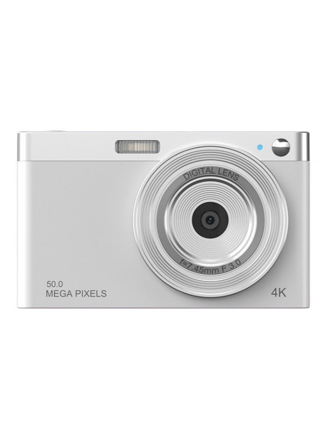 50MP Digital Camera for Photography and Video, 4K Vlogging Camera for YouTube with 2.88Inch IPS Screen Auto Focus, 16X Digital Zoom Digital Camera for Gift, Compact Anti Shake Face-detect Smile Capture Vlogging Camera for Live Streaming Travel Photography High Definition Display Student Compact Camera Built-in Flash with 32G Memory Card