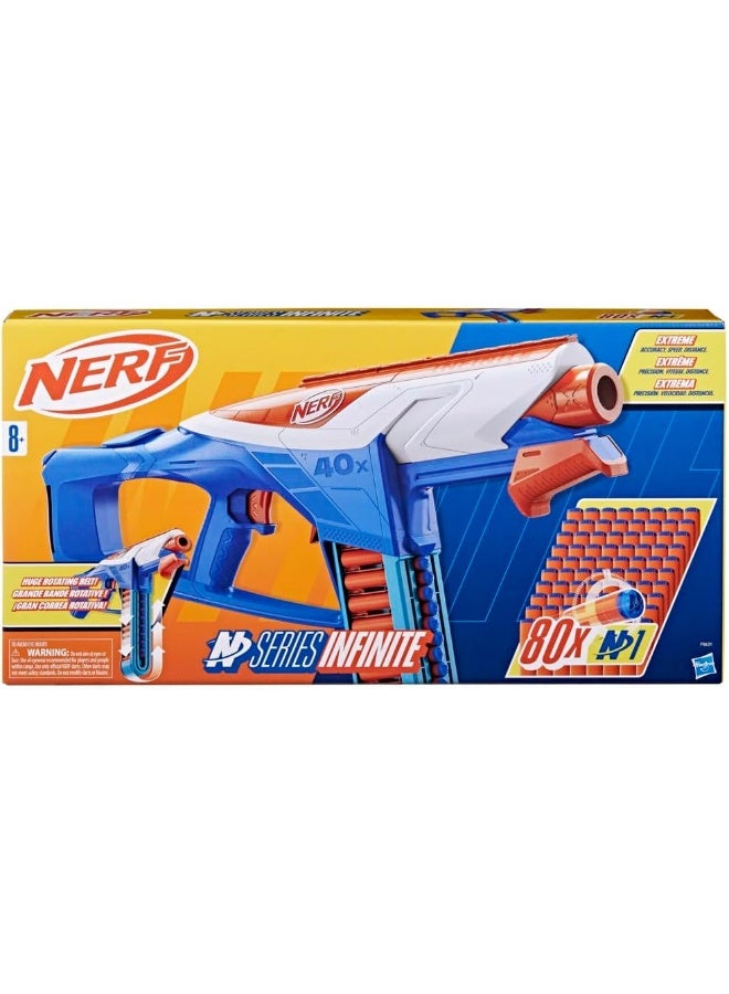 Nerf N Series Infinite Blaster and 80 N1 Darts - Age 8 Years & Up.