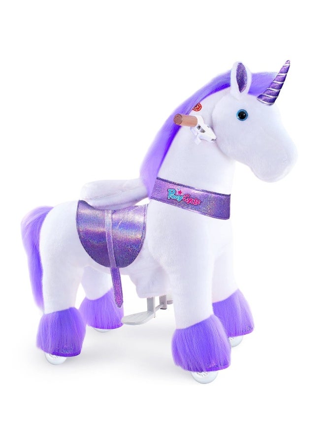 PonyCycle Purple Unicorn Ride-On Toy (S, 3-5 years, Purple)