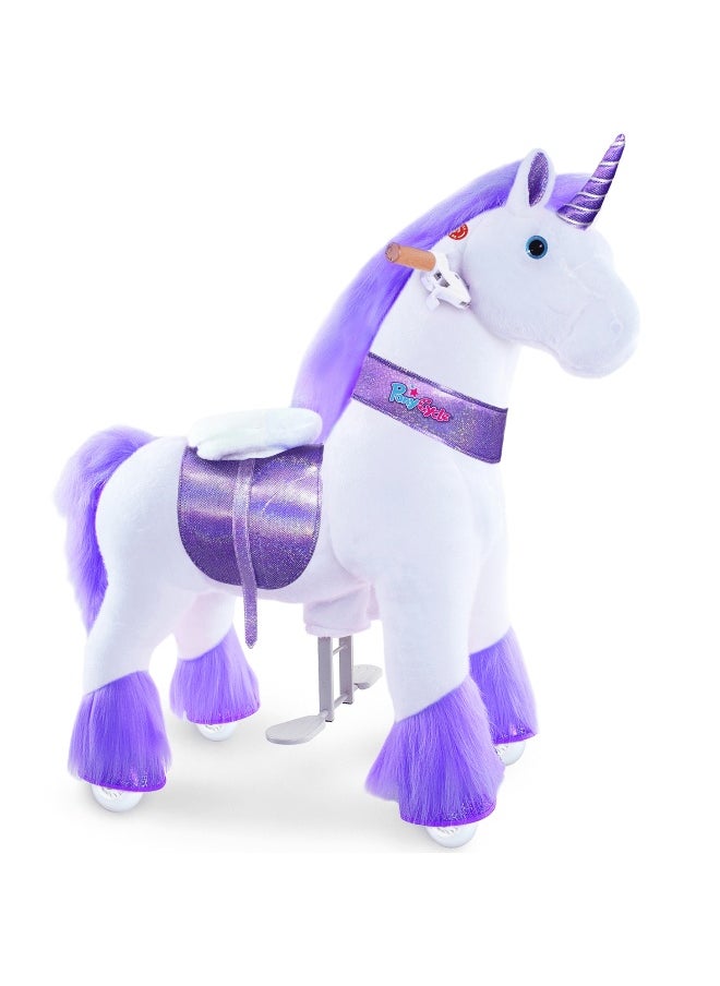 PonyCycle Purple Unicorn Ride-On Toy (M, 4-8 years, Purple)