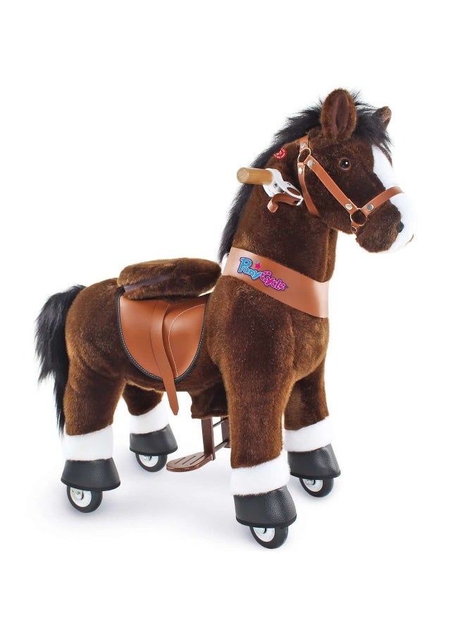 PonyCycle Chocolate Horse Ride-On Toy (S, 3-5 years, Chocolate)