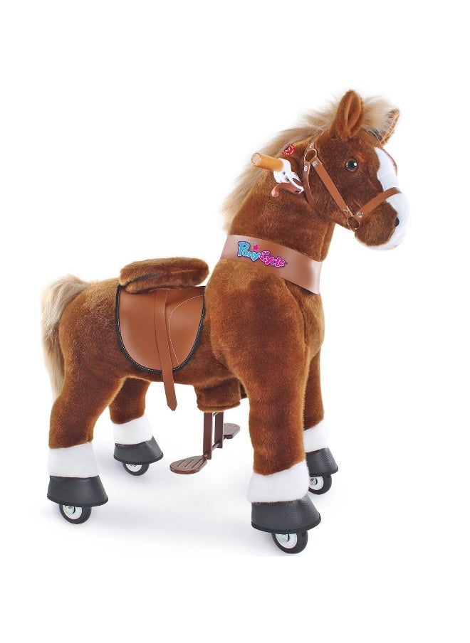 PonyCycle Brown Horse Ride-On Toy (M, 4-8 years, Brown)