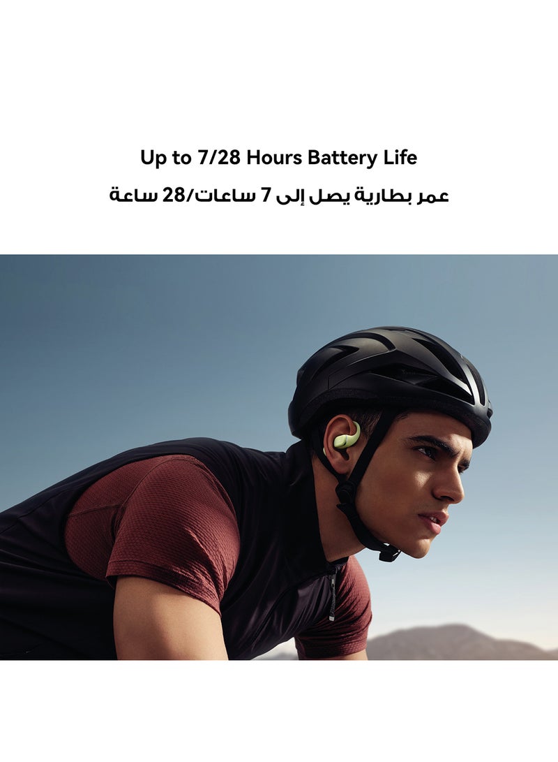FreeArc Open-Ear Earbuds, Bluetooth Earphones with Sterling Sound, Secure Fit and Comfort, IP57 Water Resistance, 28 Hours Playtime, Sports Earphones, iOS, Android, Windows + Gift Grey