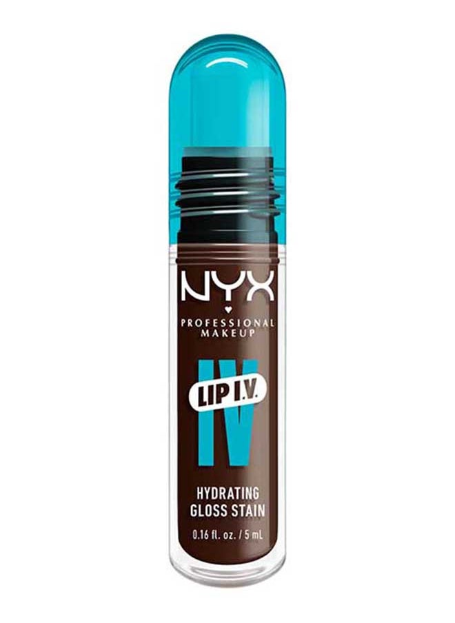 Lip Iv Hydrating Gloss Stain Lip Gloss + Serum Up To 12Hr Hydration High Pigment Wet Shine Finish Espresso Soak