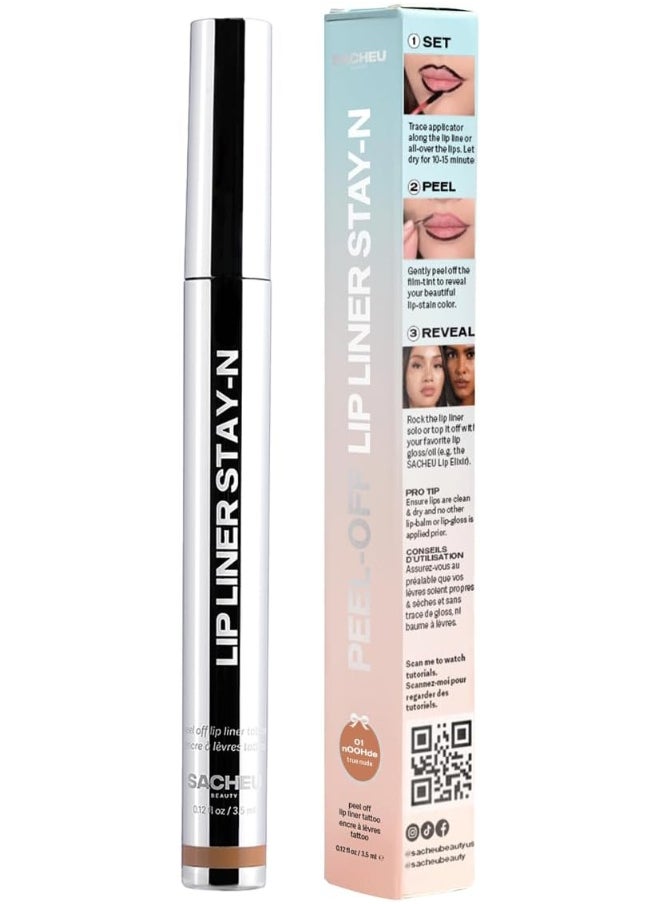 Lip Liner Tattoo, Peel Off, Long Lasting, Noohde, Infused With Hyaluronic Acid & Vitamin E