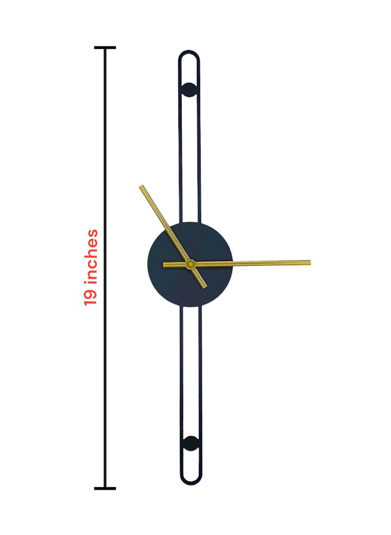 Nordic Minimalist Gold Needle Metal Wall Clock for Home and Office- Wall Decor, Wall Clock for Home Stylish Latest (19 X 3.9 inches)