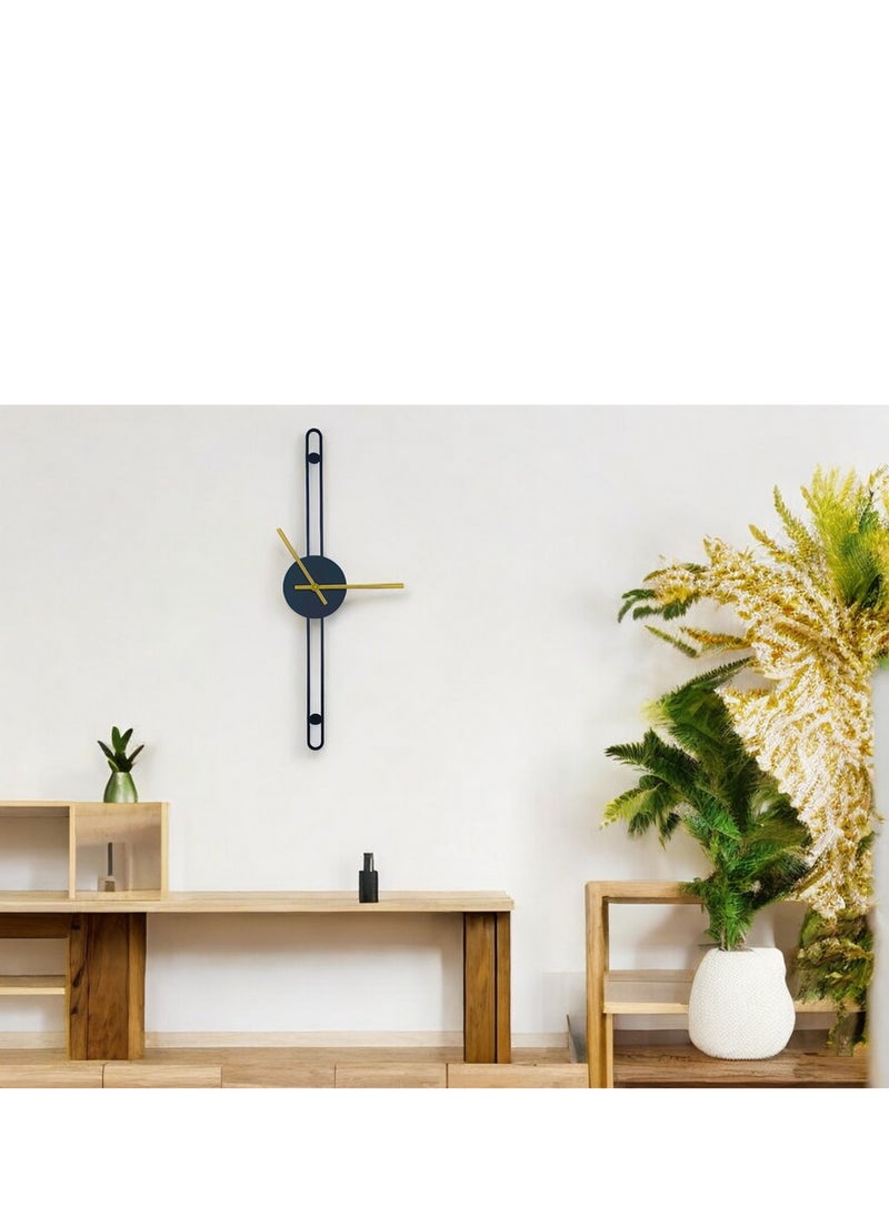 Nordic Minimalist Gold Needle Metal Wall Clock for Home and Office- Wall Decor, Wall Clock for Home Stylish Latest (19 X 3.9 inches)