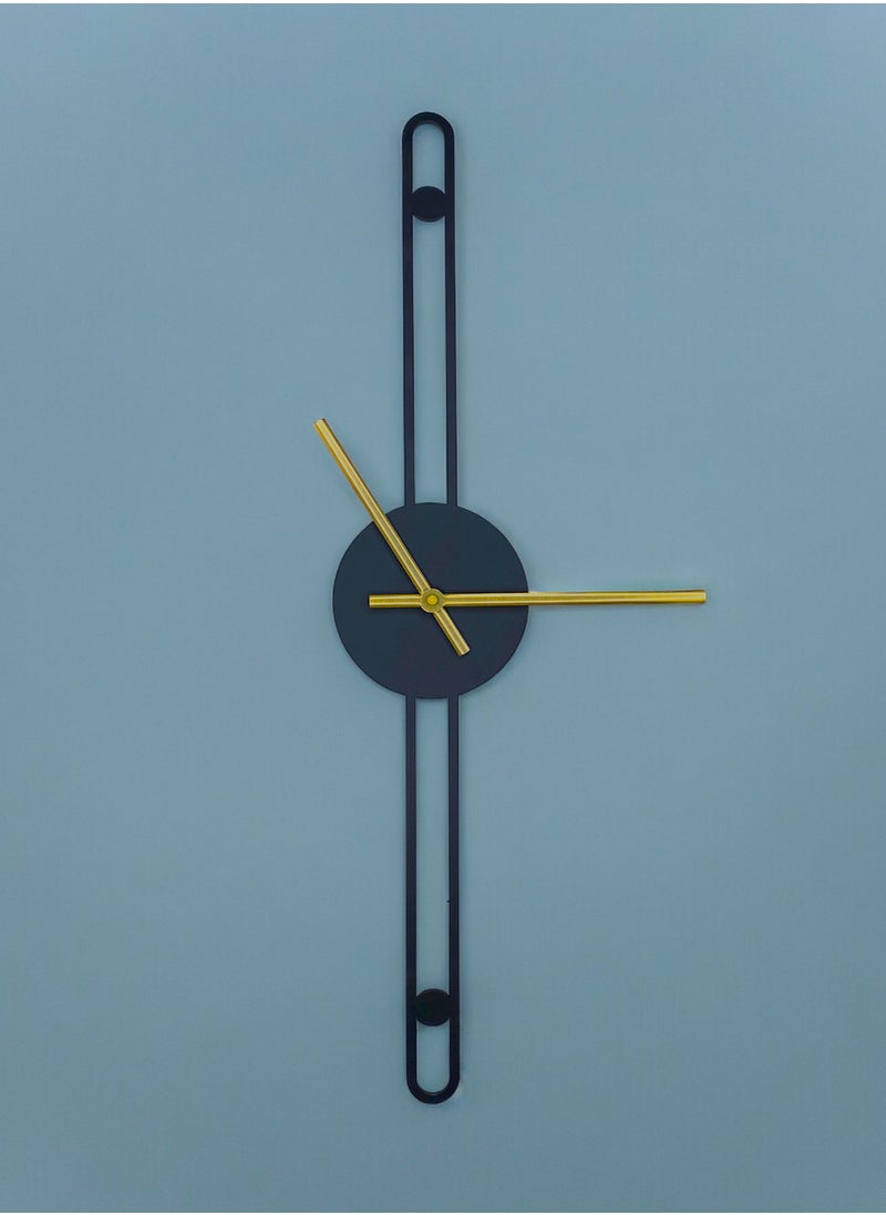 Nordic Minimalist Gold Needle Metal Wall Clock for Home and Office- Wall Decor, Wall Clock for Home Stylish Latest (19 X 3.9 inches)