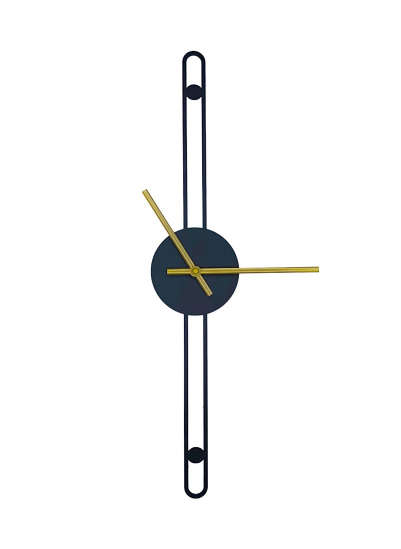 Nordic Minimalist Gold Needle Metal Wall Clock for Home and Office- Wall Decor, Wall Clock for Home Stylish Latest (19 X 3.9 inches)