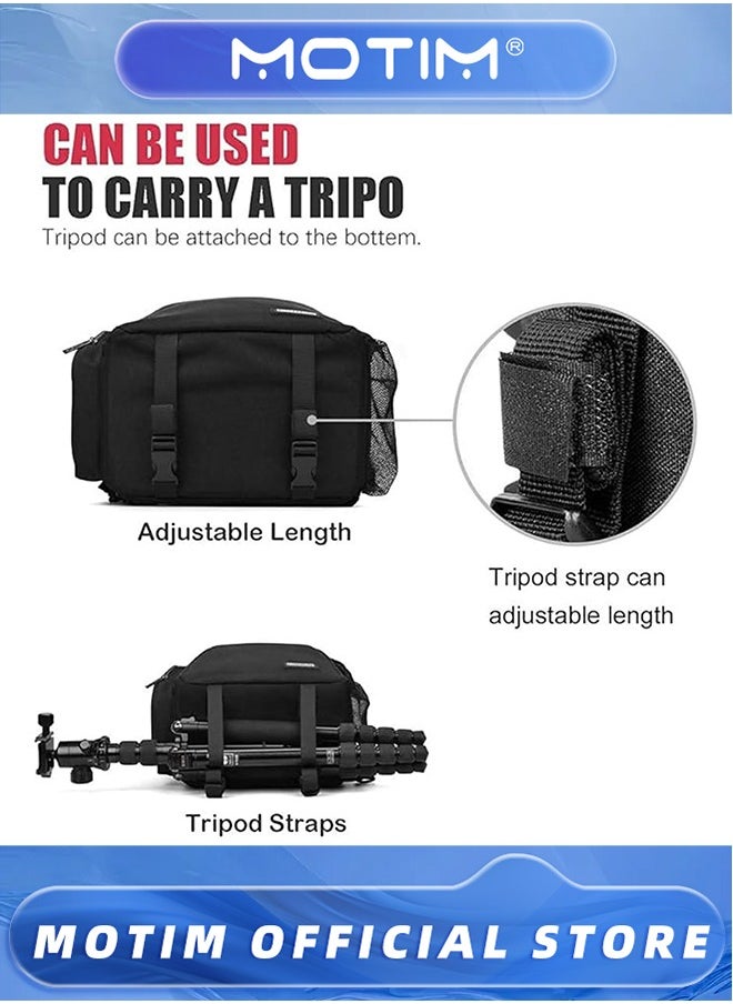 Sling Camera Bag, Outdoor Photography Bag Shockproof Photography Camera Chest Bag,Black
