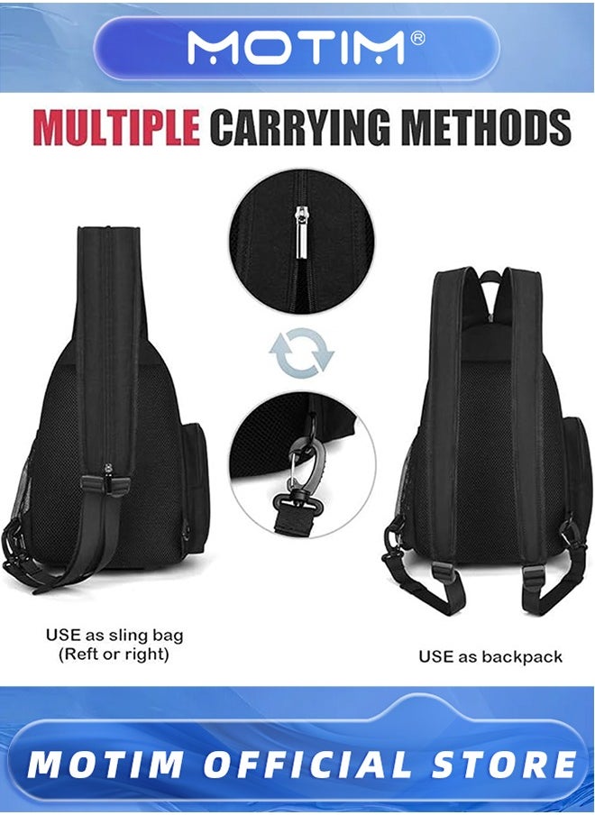 Sling Camera Bag, Outdoor Photography Bag Shockproof Photography Camera Chest Bag,Black