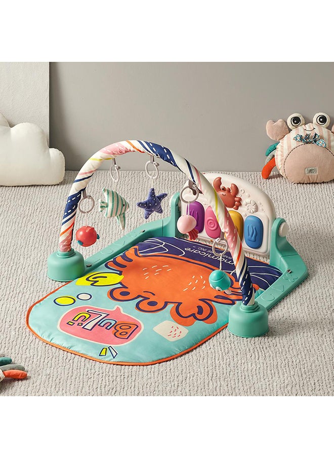Babycare - Baby Kick and Play Baby Piano Activity Gym, Crab Design, BPA-Free, Non-Toxic, Soft Mat, Interactive Toys, Musical Piano, Tummy Time Support, Sensory Development, Removable Accessories, Easy to Clean, Safe for Newborns, Stimulates Motor Skills, Foldable, Durable, Ideal for Early Learning