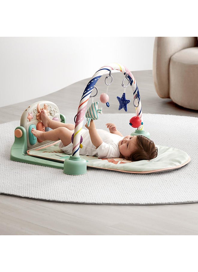 Babycare - Baby Kick and Play Baby Piano Activity Gym, Crab Design, BPA-Free, Non-Toxic, Soft Mat, Interactive Toys, Musical Piano, Tummy Time Support, Sensory Development, Removable Accessories, Easy to Clean, Safe for Newborns, Stimulates Motor Skills, Foldable, Durable, Ideal for Early Learning
