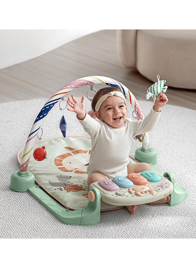 Babycare - Baby Kick and Play Baby Piano Activity Gym, Crab Design, BPA-Free, Non-Toxic, Soft Mat, Interactive Toys, Musical Piano, Tummy Time Support, Sensory Development, Removable Accessories, Easy to Clean, Safe for Newborns, Stimulates Motor Skills, Foldable, Durable, Ideal for Early Learning