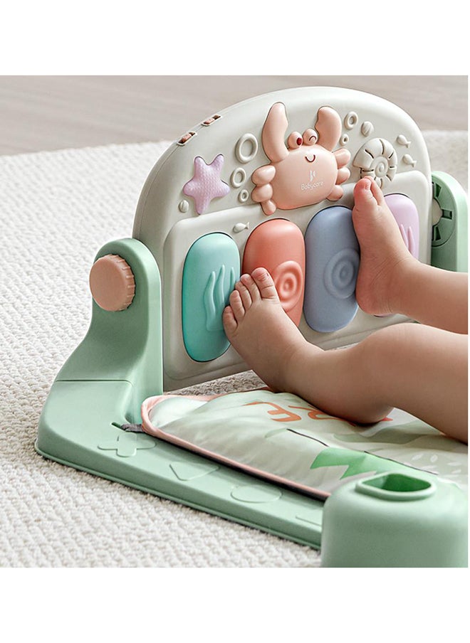 Babycare - Baby Kick and Play Baby Piano Activity Gym, Crab Design, BPA-Free, Non-Toxic, Soft Mat, Interactive Toys, Musical Piano, Tummy Time Support, Sensory Development, Removable Accessories, Easy to Clean, Safe for Newborns, Stimulates Motor Skills, Foldable, Durable, Ideal for Early Learning