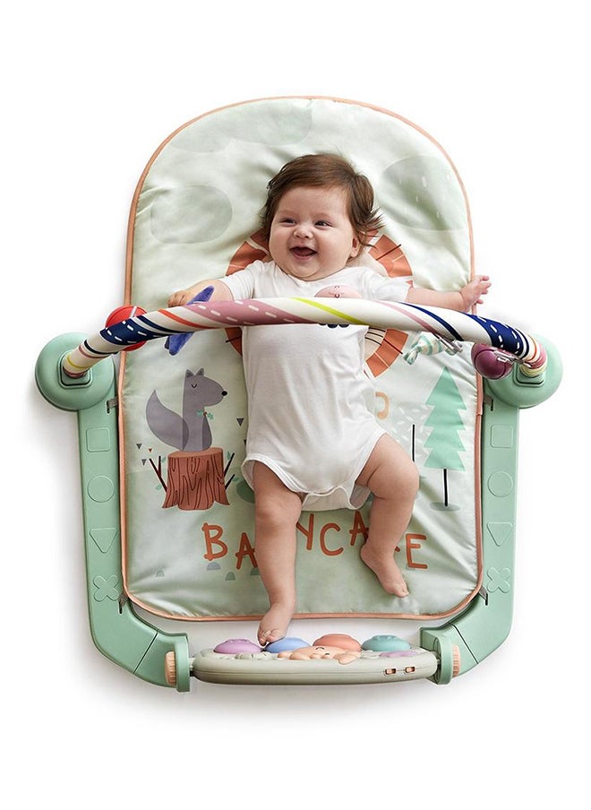 Babycare - Baby Kick and Play Baby Piano Activity Gym, Crab Design, BPA-Free, Non-Toxic, Soft Mat, Interactive Toys, Musical Piano, Tummy Time Support, Sensory Development, Removable Accessories, Easy to Clean, Safe for Newborns, Stimulates Motor Skills, Foldable, Durable, Ideal for Early Learning