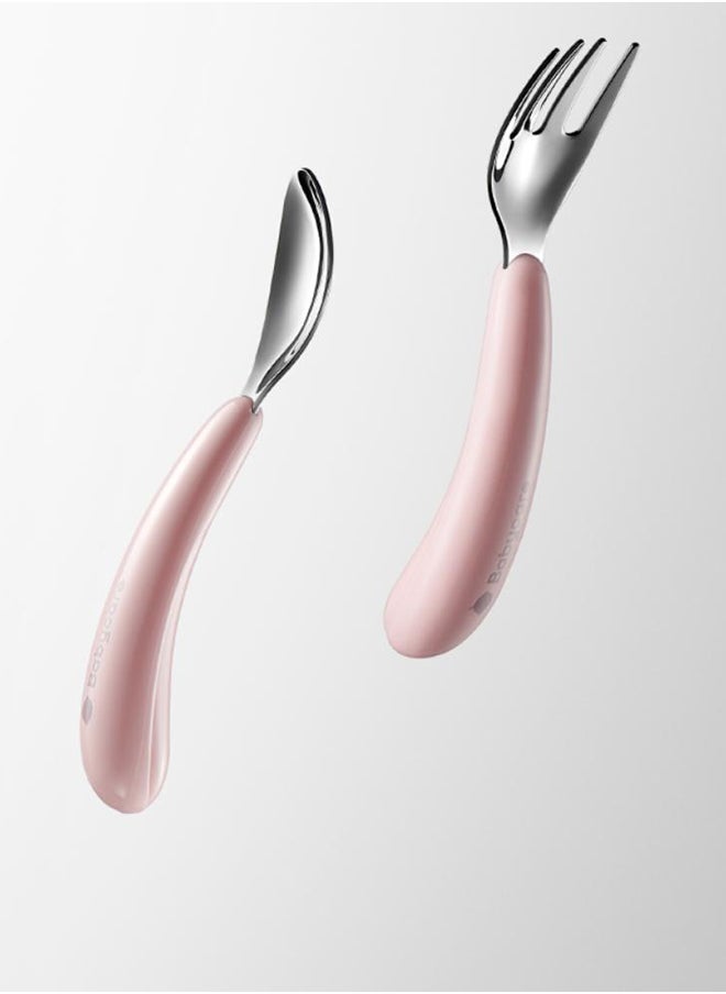 Stainless Steel Fork And Spoon Set - White