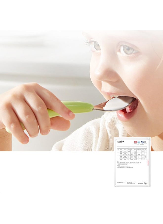 Stainless Steel Fork And Spoon Set - White