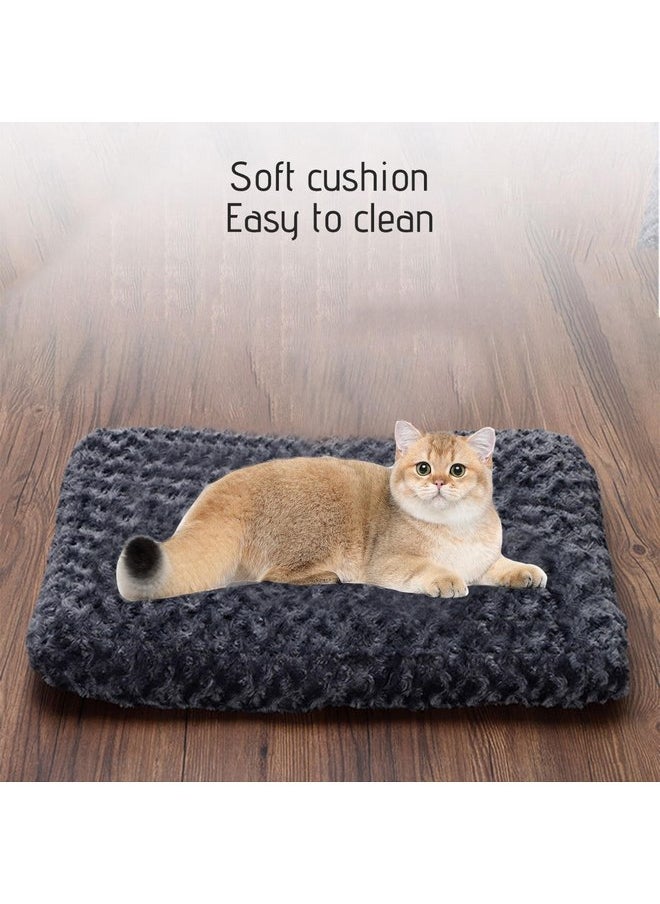 Generic Pet Bed with Non-Slip Waterproof Bottom, 2024 New Soothing Calming Dog Bed, Washable Dog Crate Bed Deluxe Plush Cats Beds Mat, 16.9