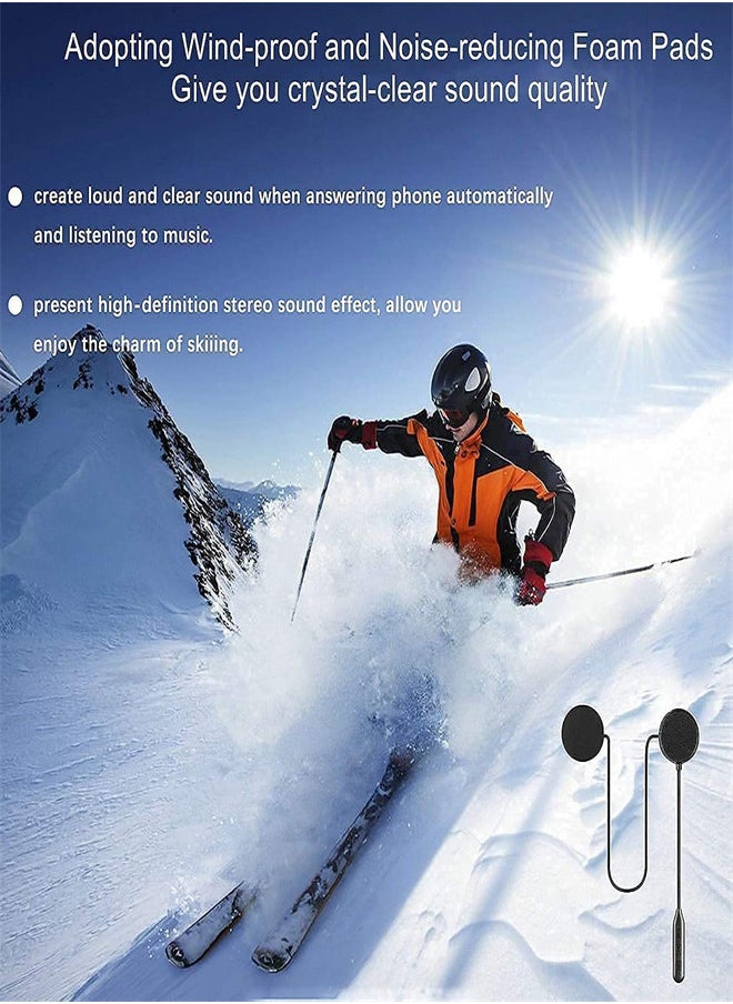 EXCEFORE, Motorcycle Helmet Bluetooth Headset, Waterproof Sports Headset for Outdoor, Speakers Hands Free, Music Call Control, Bluetooth 5.0, 60 Hours Playing time High Sound System