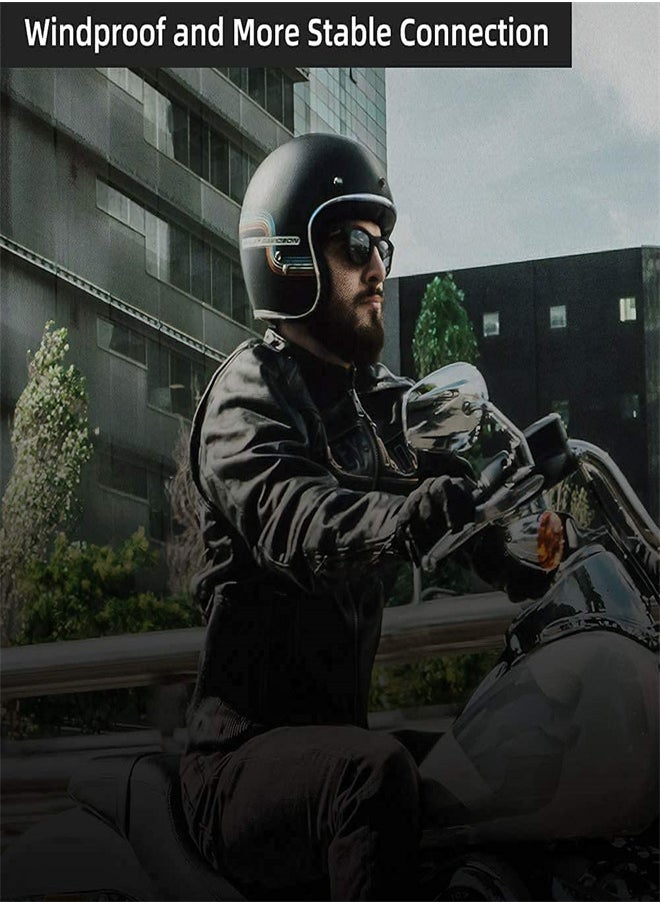 EXCEFORE, Motorcycle Helmet Bluetooth Headset, Waterproof Sports Headset for Outdoor, Speakers Hands Free, Music Call Control, Bluetooth 5.0, 60 Hours Playing time High Sound System