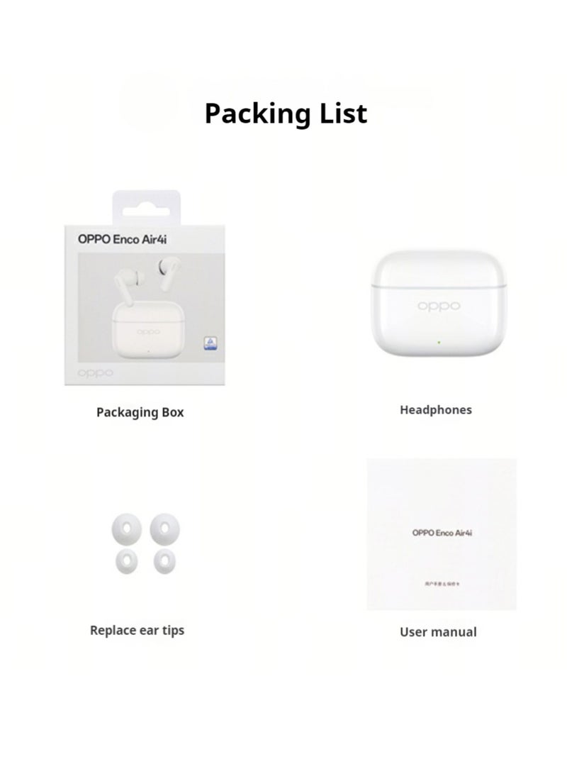 Enco Air4i Wireless Earbuds: 54-Hour Battery Life, IP55 Waterproof, Fast Charge, Dual Device Connectivity – Ultimate Audio Experience White