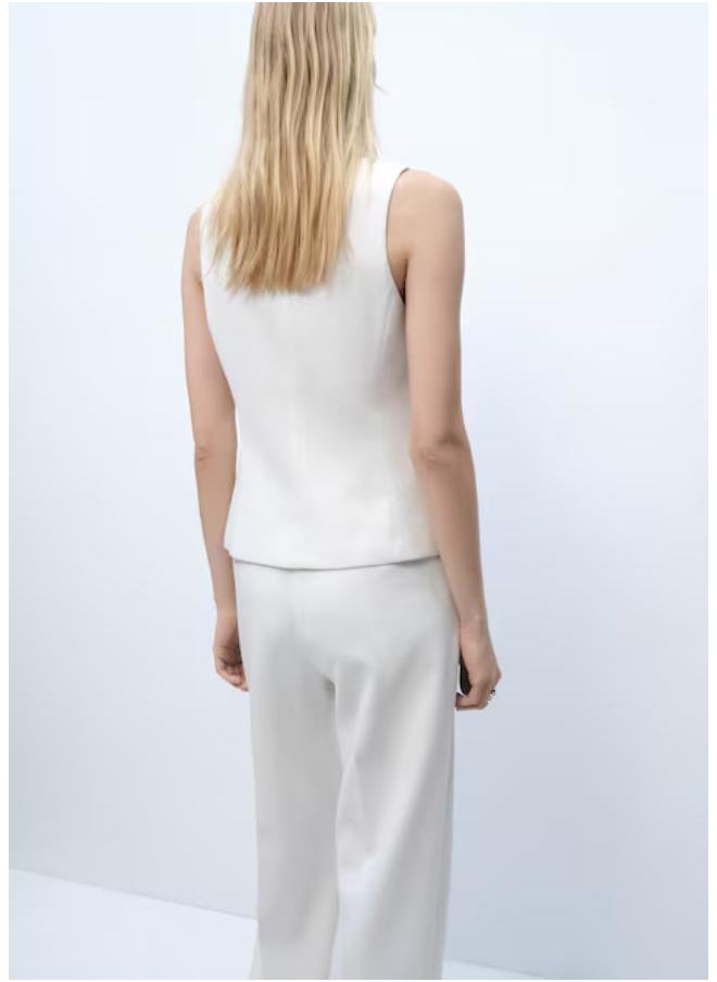 Casual Double-Breasted Suit Waistcoat