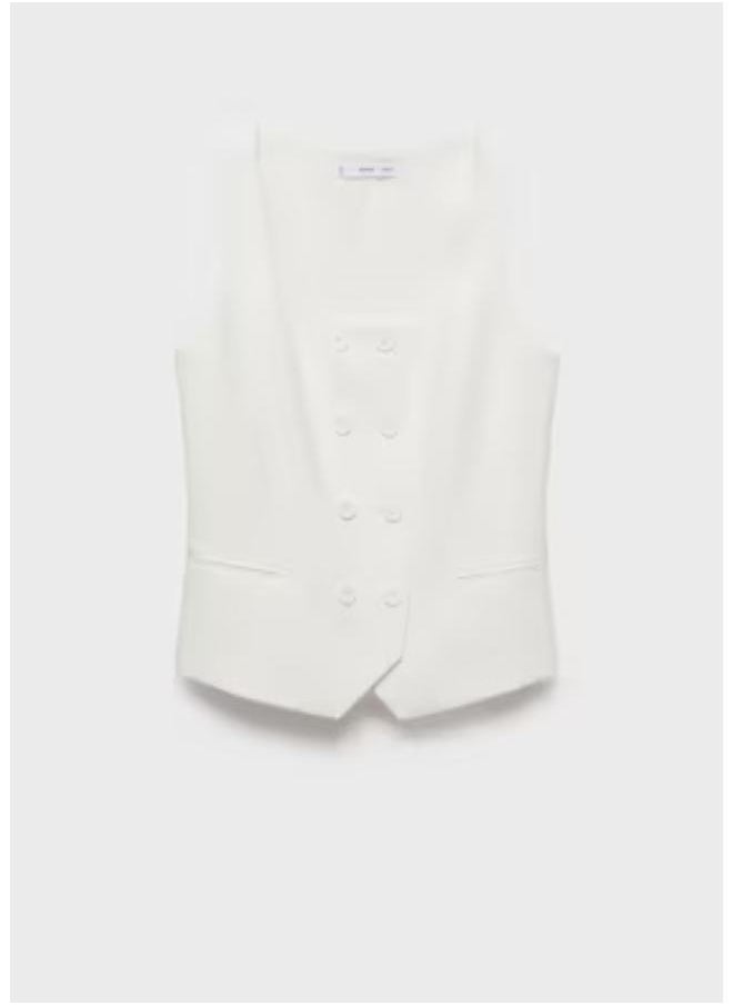 Casual Double-Breasted Suit Waistcoat