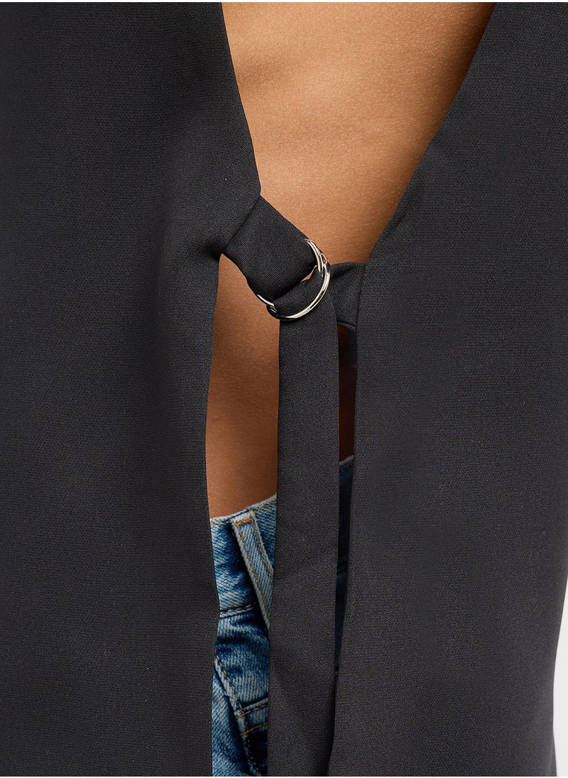 Longline Button Down Vest