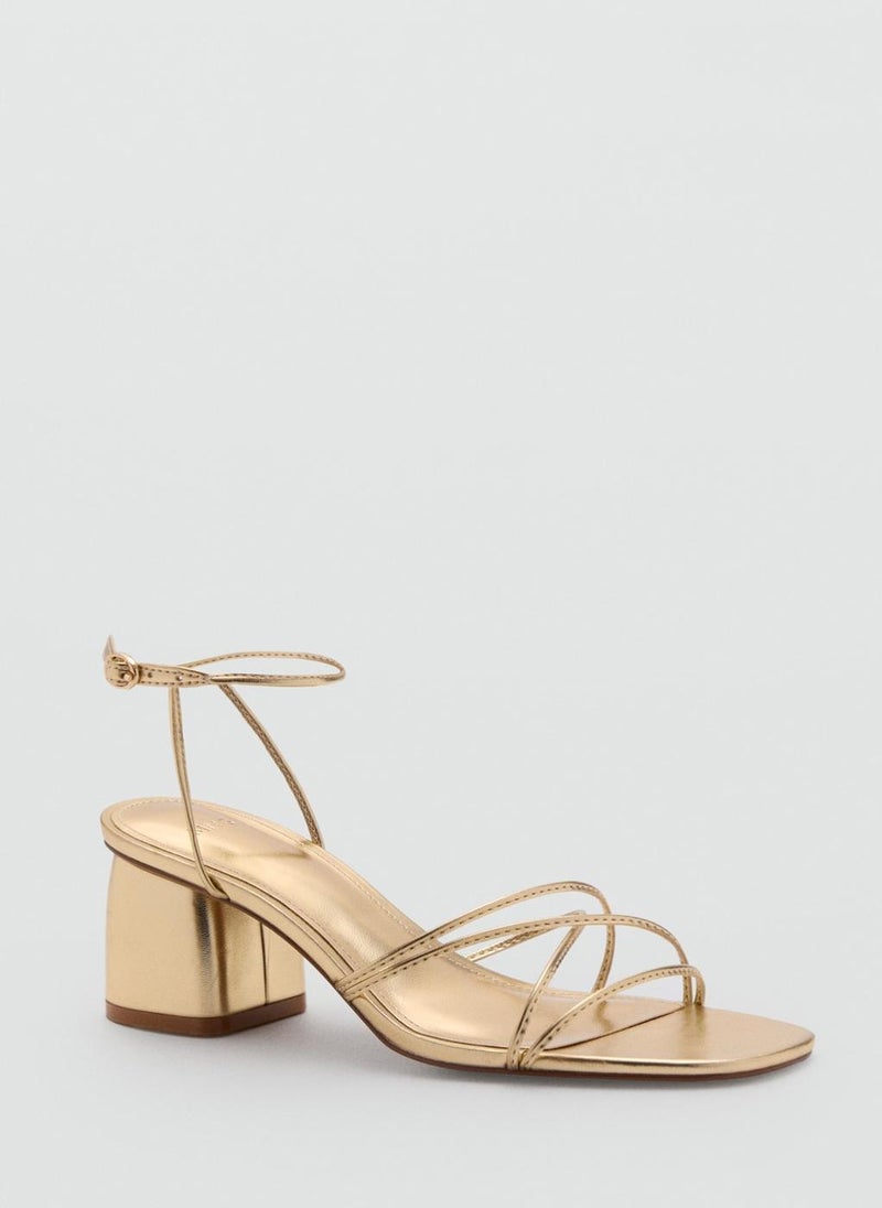 Straps Crossed Heeled Sandals