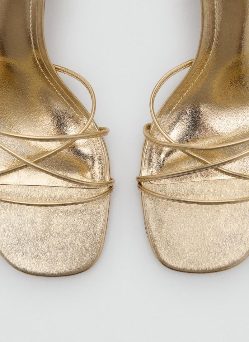 Straps Crossed Heeled Sandals