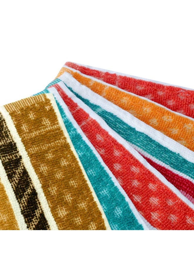 Confidence Soft and Super Absorbent Cotton Face Towel for Men and Women (Set of 6, Multicolor) Big