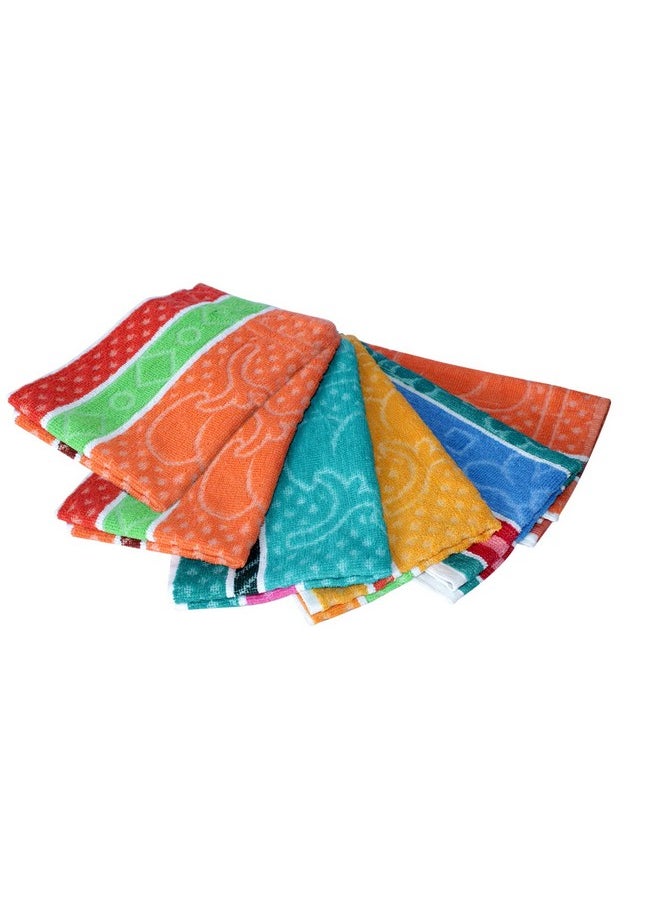 Confidence Soft and Super Absorbent Cotton Face Towel for Men and Women (Set of 6, Multicolor) Big