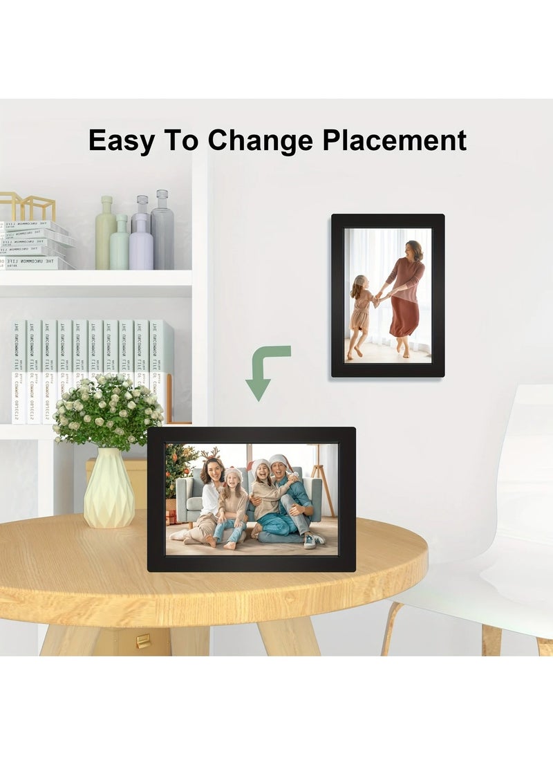 10.1-Inch Wifi Digital Photo Frame with IPS Touchscreen, Featuring 32GB of Built-In Memory, Automatic Rotation for Portraits And Landscapes, And The Ability to Instantly Share Wonderful Moments Anytime And Anywhere Through The Frameo App.